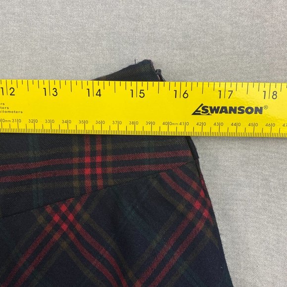 Zac & Rachel Skirt Women Size 8 Plaid Navy Red‎ A-Line Stretch Side Zip - Picture 8 of 12